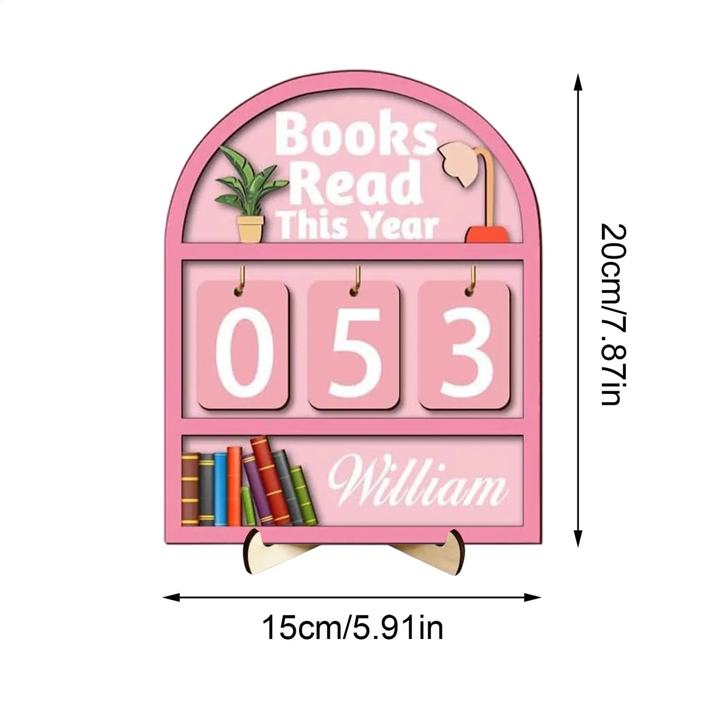 Books Read This Year Wooden Counter Sign | Tabletop Decor