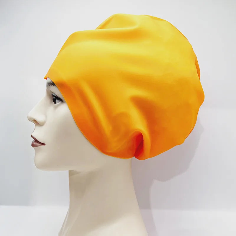Large Silicone Swim Cap for Long Hair – Anti-Slip Waterproof