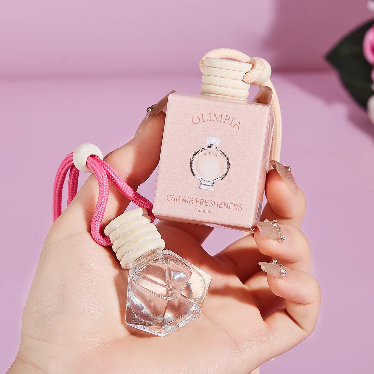 Pink Car Air Freshener Perfume Pendant – Fresh Scent