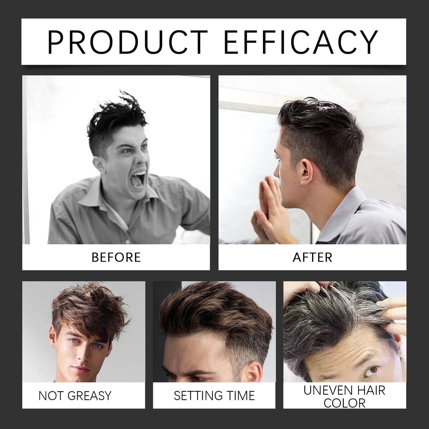 Men's Silver Hair Wax – Strong Hold, Color & Shine