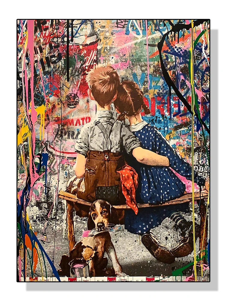 Banksy Graffiti Pop Art Canvas Wall Print | Street Art Poster