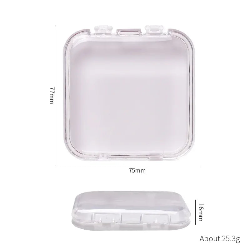 10 Pieces Empty Nail Boxes For Packaging Square Shape Box Wholesale Nail Tips Press On Nail Packaging Case Small Business Peaceful Pleasures Health and Wellness white-10pcs