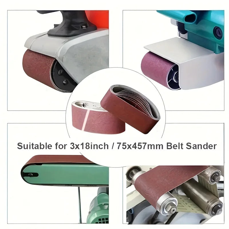 10 457 75 Wood Metal Polishing Abrasive Belt Different Particle Sizes