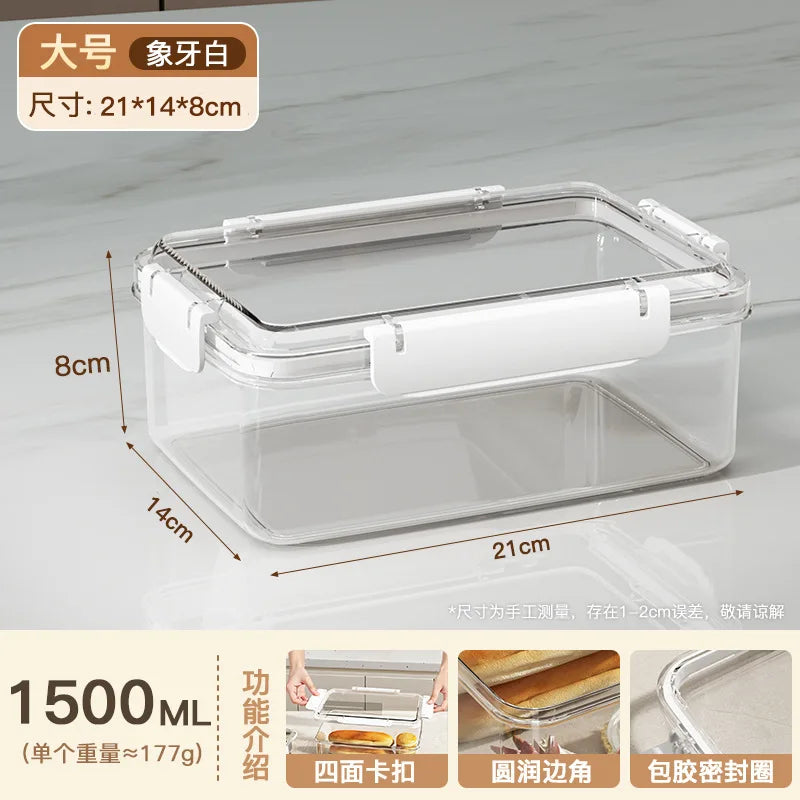 Square food storage container - microwave & oven safe - perfect for heating vegetables & frozen meat - airtight seal Peaceful Pleasures Health and Wellness 1500ml