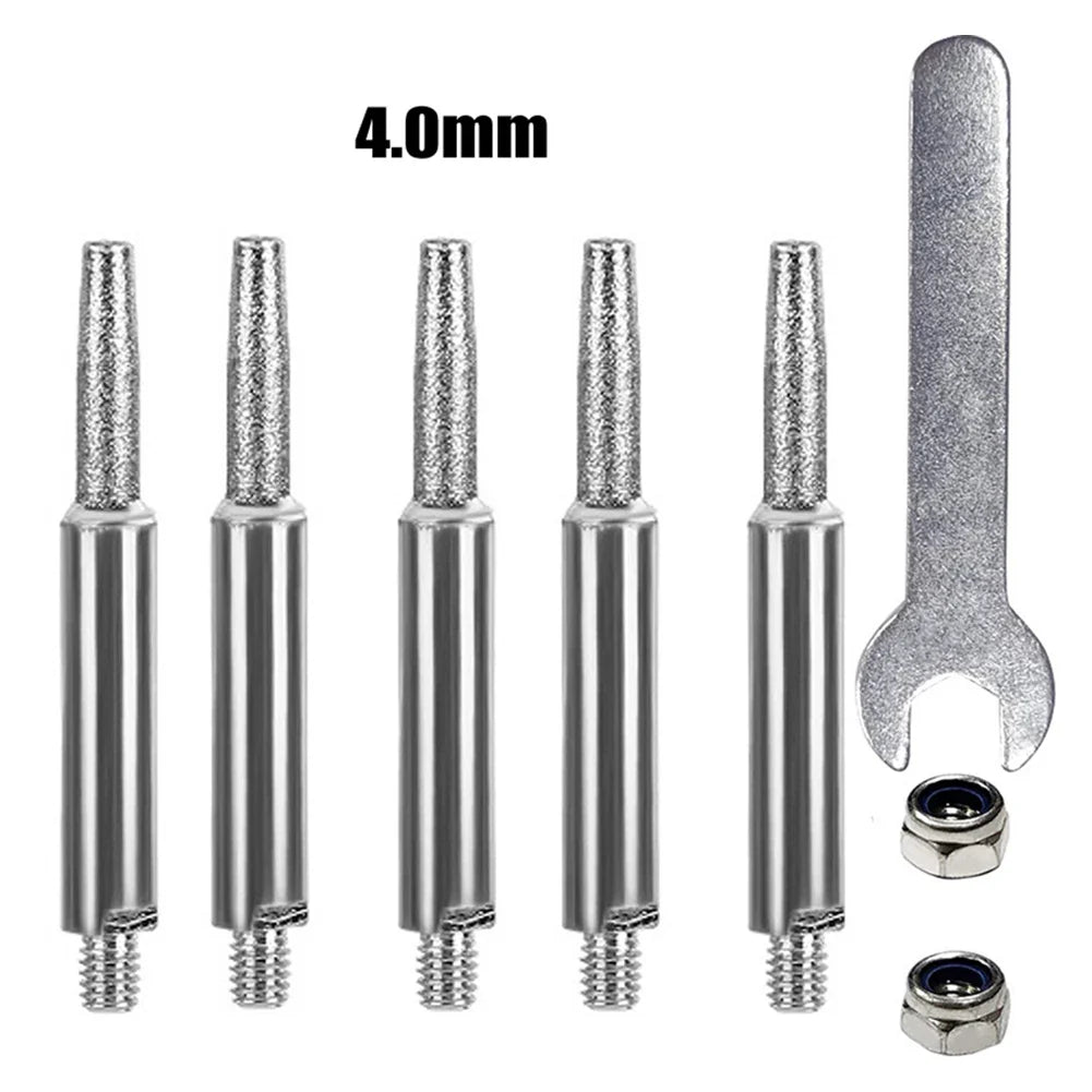 6-Piece Diamond Chainsaw Chain Sharpener Kit 4–5.5mm