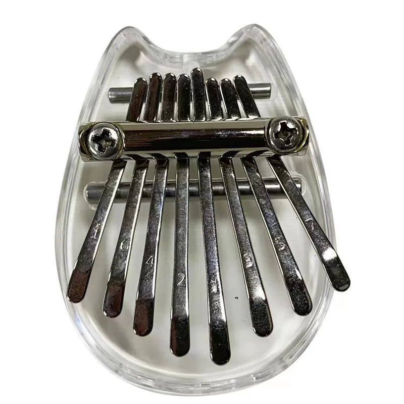 Instrument 8-tone Mini Thumbpiano Kalimba Solid Wood Crystal