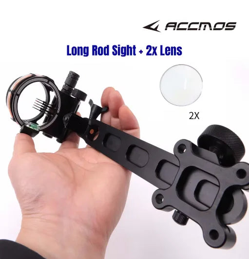 Compound Bow 5-Pin Archery Sight 2x 4x 6x 8x Magnification Optional