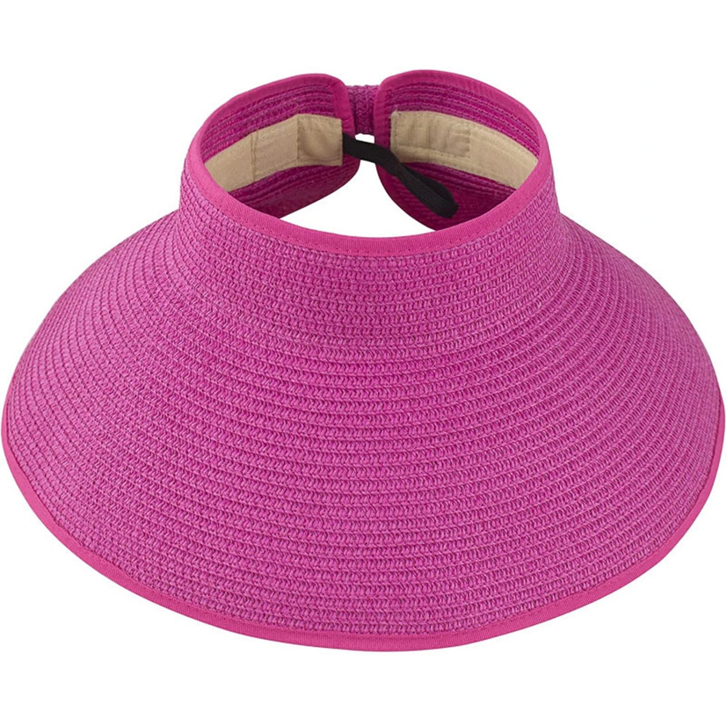 Women's Foldable Wide Brim Straw Sun Hat – UV Protection