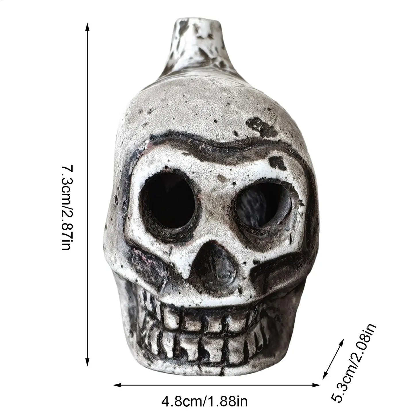 Authentic Aztec Death Whistle, Skull Human Scream Loud High Decibels for Rituals, Spooky Sounding Halloween Prop Peaceful Pleasures Health and Wellness