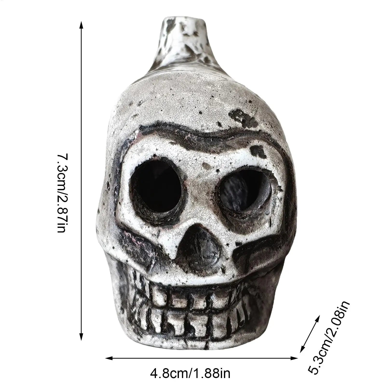 Authentic Aztec Death Whistle, Skull Human Scream Loud High Decibels for Rituals, Spooky Sounding Halloween Prop Peaceful Pleasures Health and Wellness