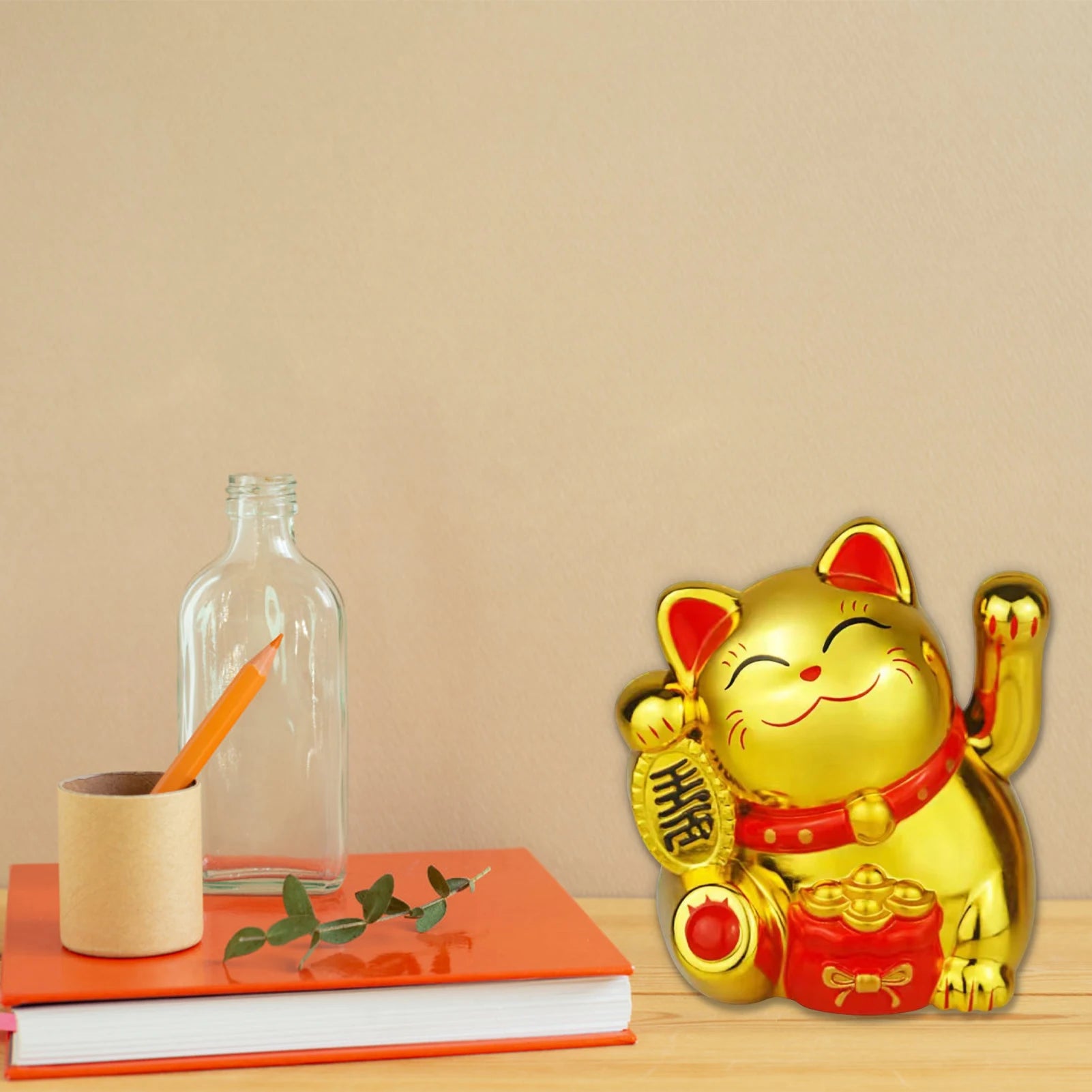 Solar Energy Lucky Cat Ornaments Vivid and Lovely Home Desktop Ornament for Women Men Home Office Decor Peaceful Pleasures Health and Wellness