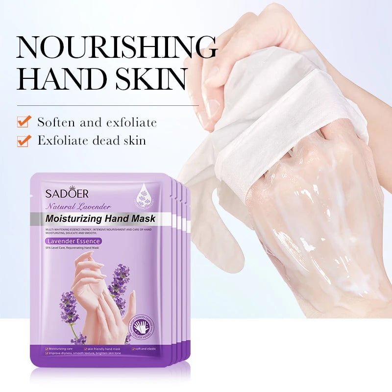 SADOER Lavender Hand Mask – Hydrating, Whitening & Anti-Aging