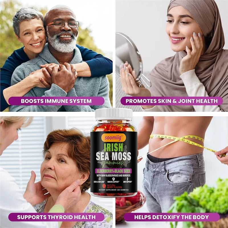 Sea Moss Gummies – Irish Sea Moss, Elderberry & Black Seed