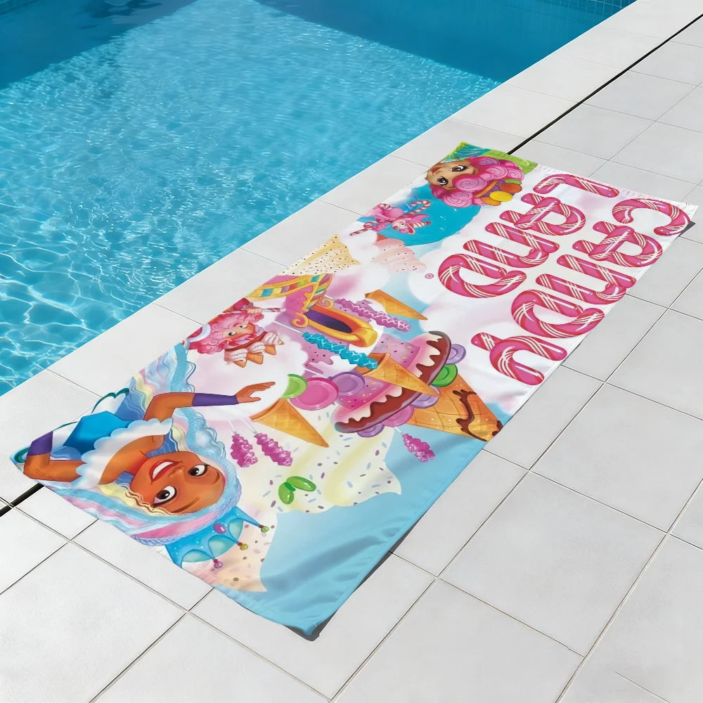 Candyland "You Cone Do It" Quick-Dry Soft Beach Towel | Pool & Travel Quick-Dry Beach Towel Peaceful Pleasures Health and Wellness