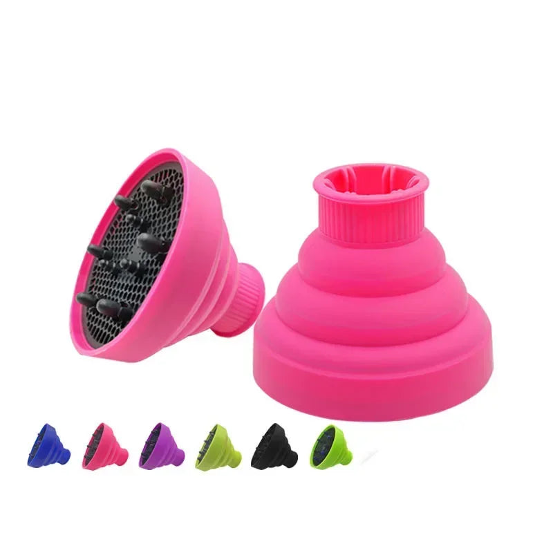 Collapsible Silicone Hair Dryer Diffuser | Heat-Resistant Cover