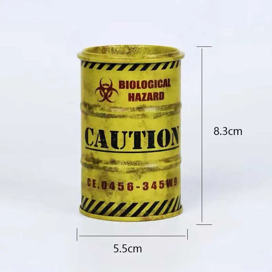 Iron Mini Oil Drum Model Chemistry Car Storage Box Desktop Decoration