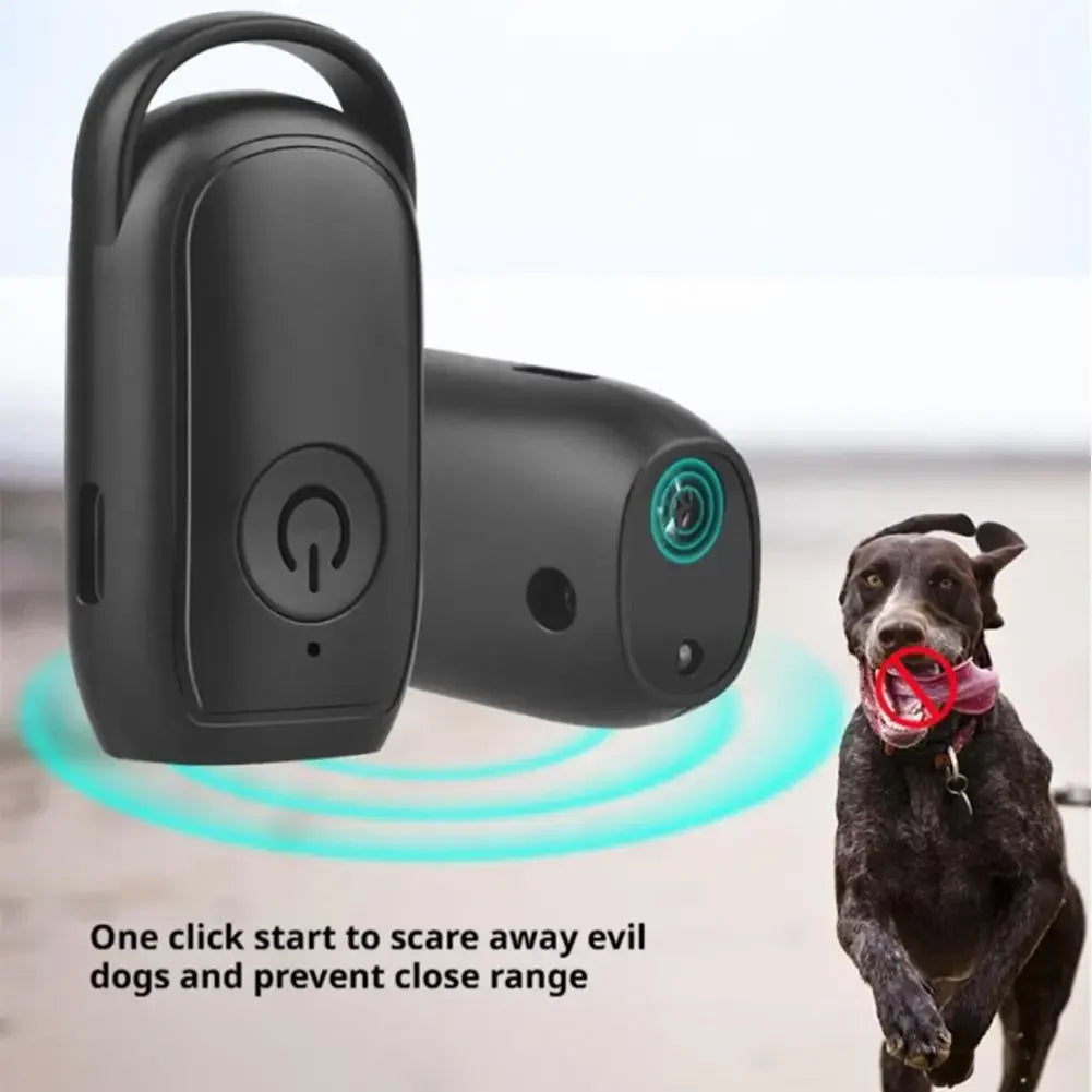 Portable Ultrasonic Dog Barking Control Trainer, Rechargeable Dog Training Aid Anti Barking Device, for Indoor Outdoor Use Peaceful Pleasures Health and Wellness