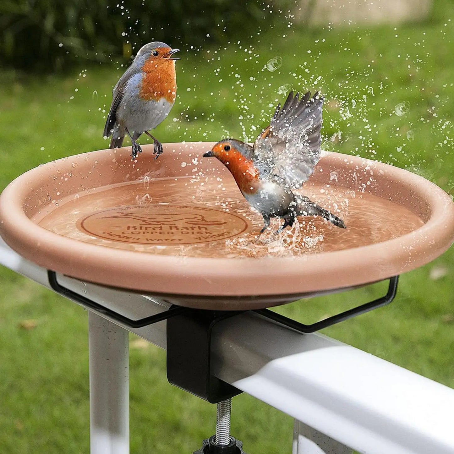 Copper Bird Bath Disk | Triple-Point Purifier Disc for Garden