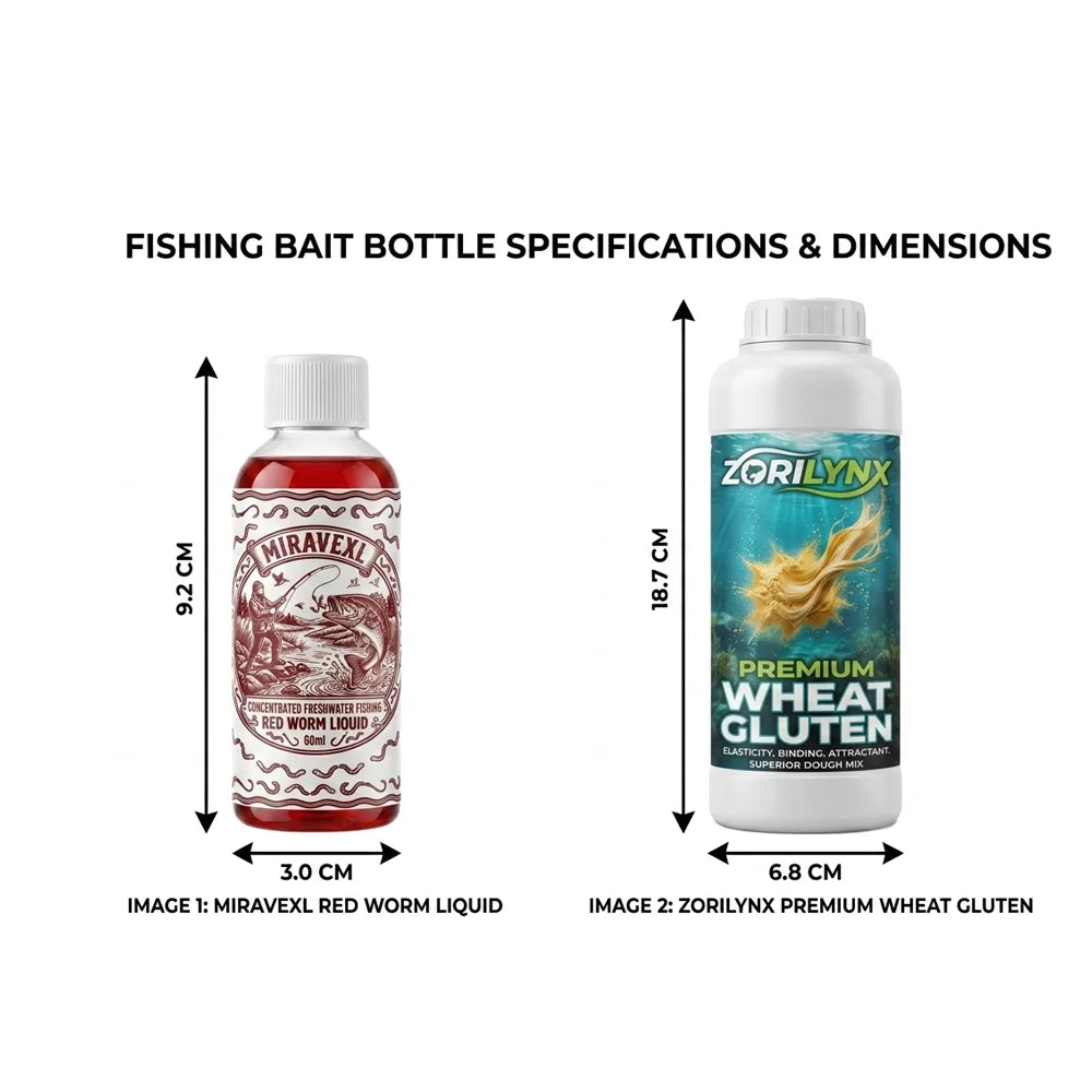 Bloodworm Liquid & Wheat Gluten Fishing Bait Additive Set
