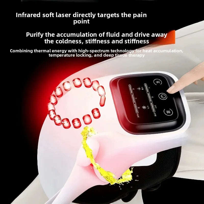 Knee Massager Cordless Heated Knee Massager with 3 Vibration Modes LED Screen & Adjustable Straps Massage with Heat for Relief Peaceful Pleasures Health and Wellness