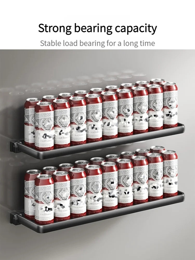 Foldable Wall-Mounted Kitchen Spice & Utensil Rack Organizer