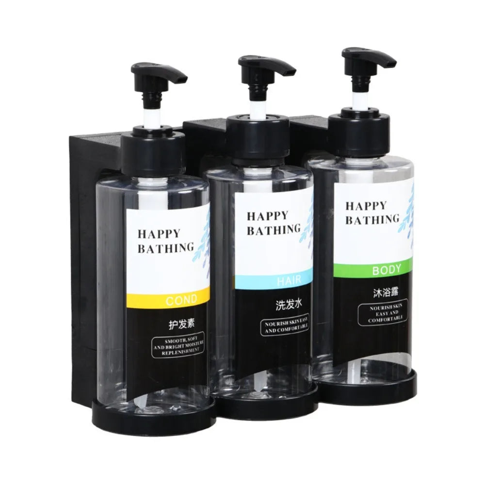 300ml Wall-Mounted Shampoo & Body Wash Pump Dispensers
