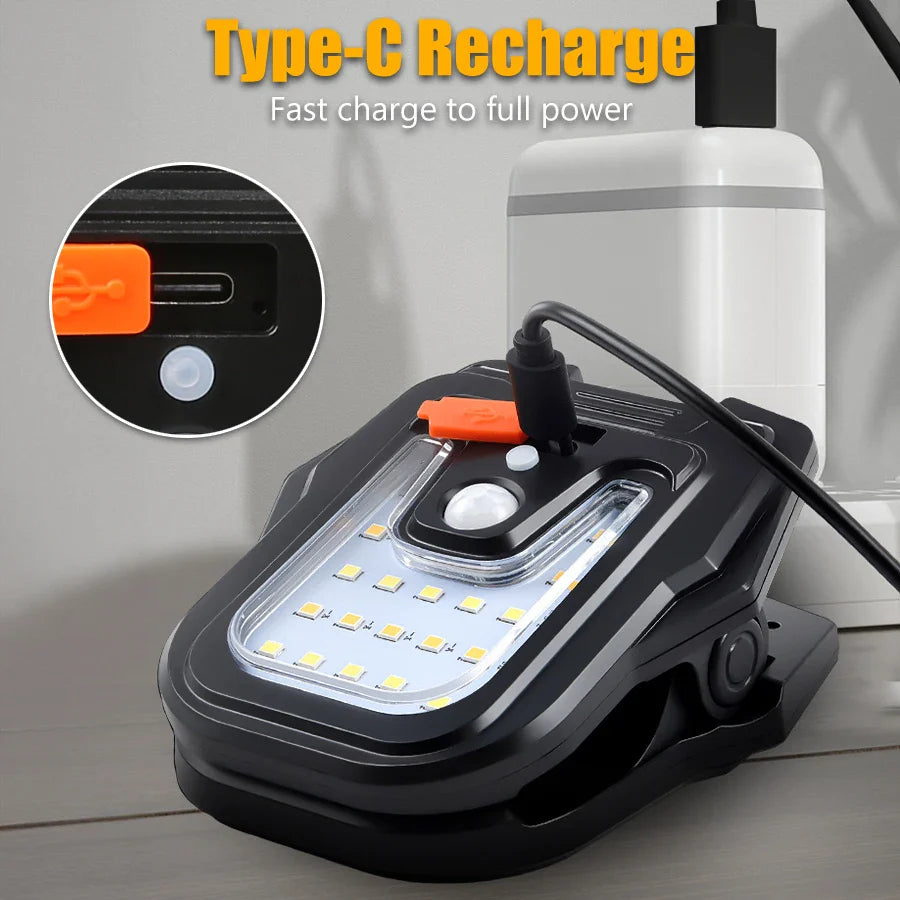 19 LED Solar Outdoor Clip Light – Motion Sensor, IP65, Dual Charge