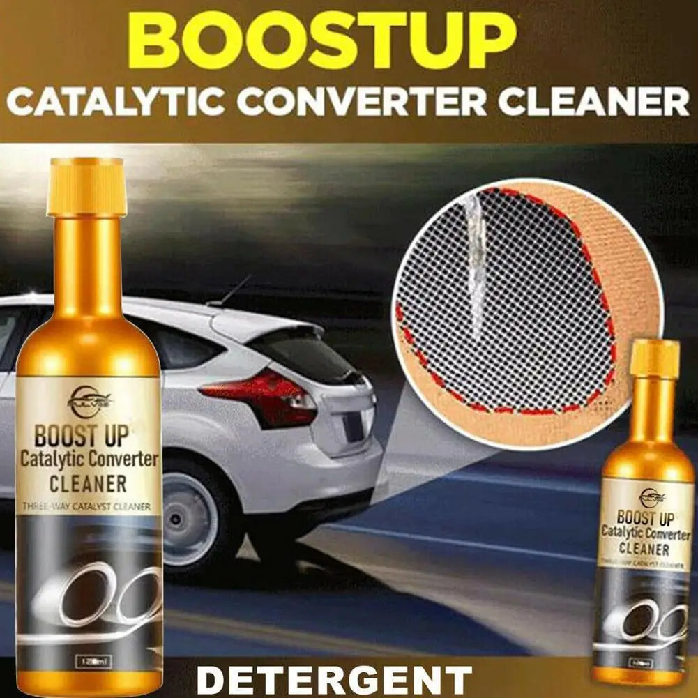 Catalytic Converter Cleaner (120ml) Agent Automotive Three Way Catalytic Converter Fuels System Powerful Engine Booster Cleaner Peaceful Pleasures Health and Wellness