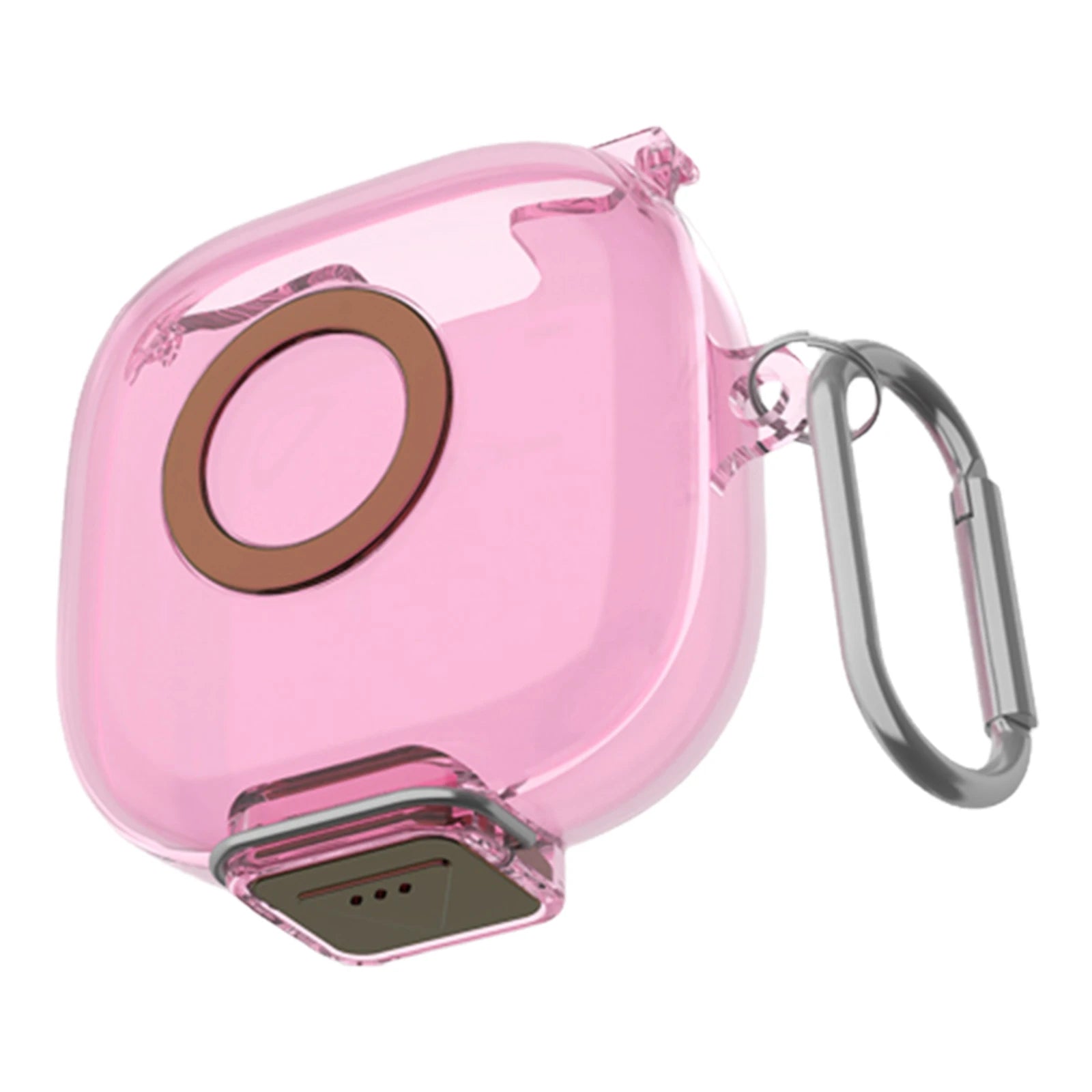 TPU Earphone Case for Anker Soundcore P31i with Safety Lock and Carabiner Protective Case Anti Drop Earbuds Accessories Peaceful Pleasures Health and Wellness Transparent Pink