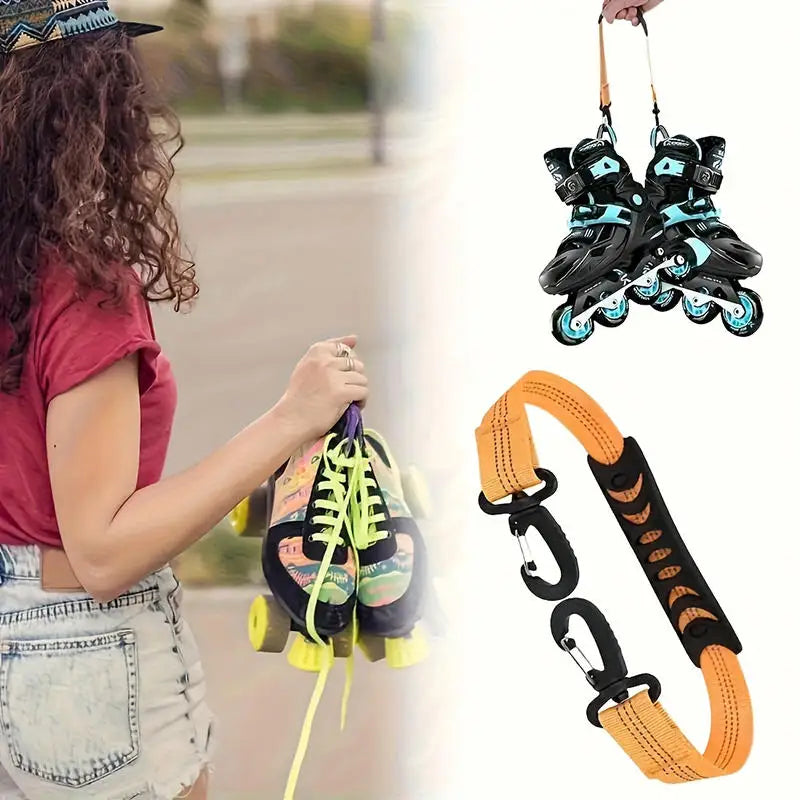 Roller Skate Carrying Strap for Adults Outdoor Hanging Handle Belt Buckle Hook Shoes Skate Accessories Transport Peaceful Pleasures Health and Wellness