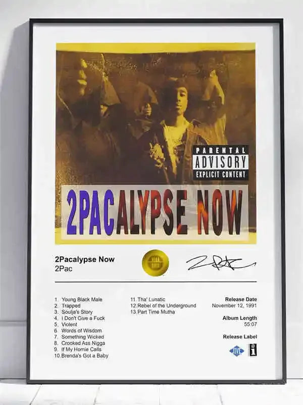 2Pac Music Album Cover Aesthetic Pictures Pop Hip Hop Rapper Tupac Posters For Room Modern Canvas Painting Art Wall Home Deco Peaceful Pleasures Health and Wellness H 40x50cm