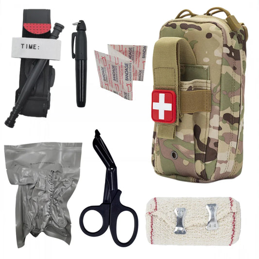 Molle First Aid EDC Bag First Aid tourniquet, scissor bandage, IFAK hunting First Aid Kit, life saving kit Peaceful Pleasures Health and Wellness