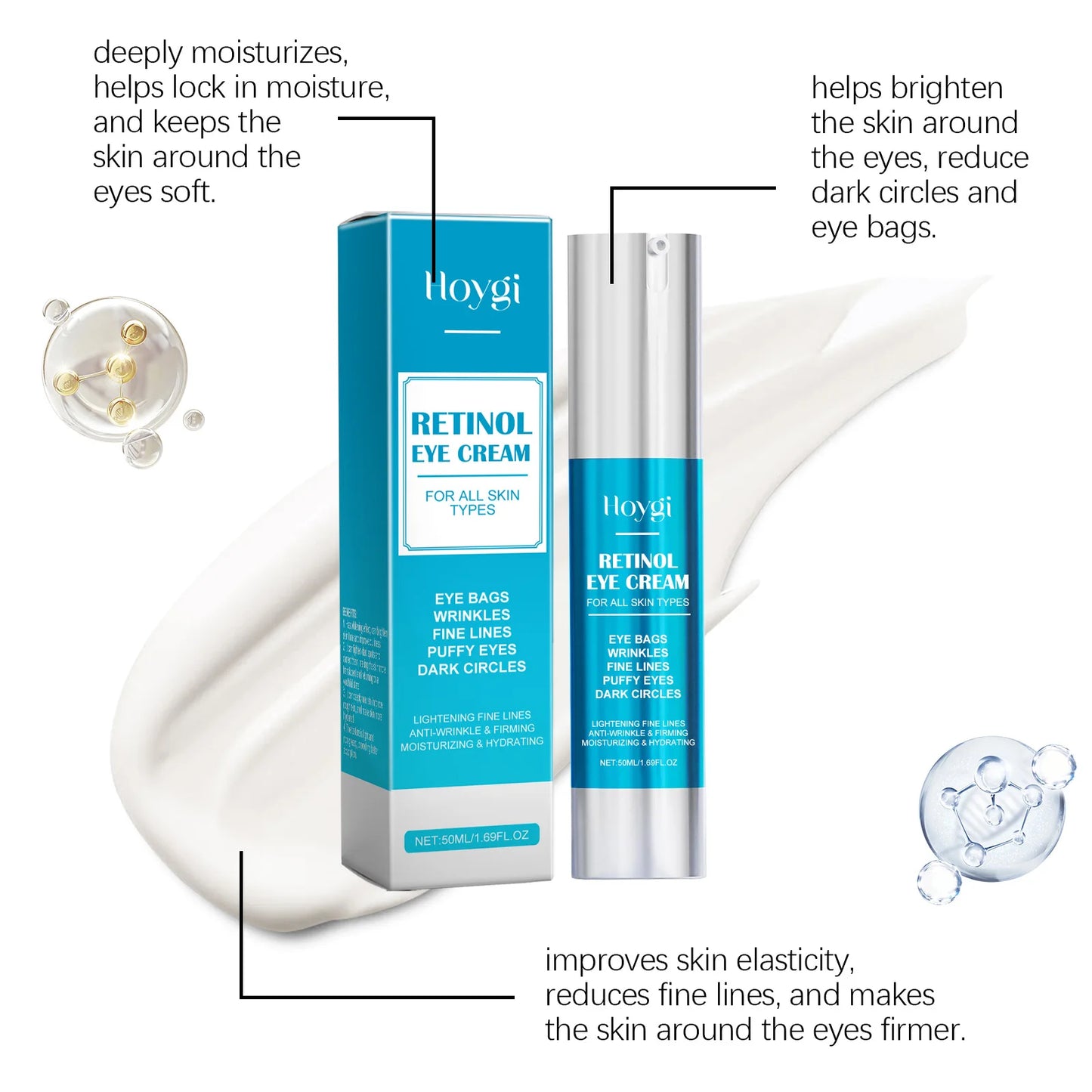 Hoygi Retinol Eye Cream 50ml – Dark Circles & Anti-Aging