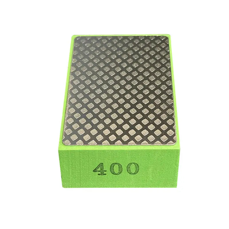 60/100/200/400# Diamond Hand Polishing Pads Tile Glass Abrasive Grinding Block Pad Stone Abrasive Sanding Disc Polisher Tool Peaceful Pleasures Health and Wellness Green grid 400 Other