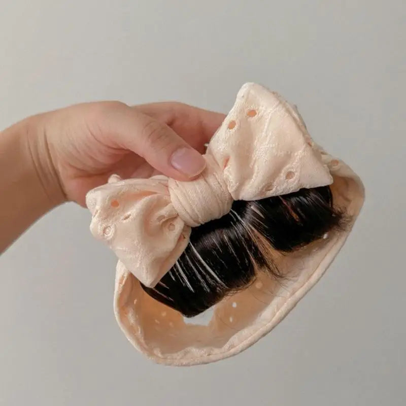 Infant Bowknot Headband with Faux Bangs | Baby Girls Hairband