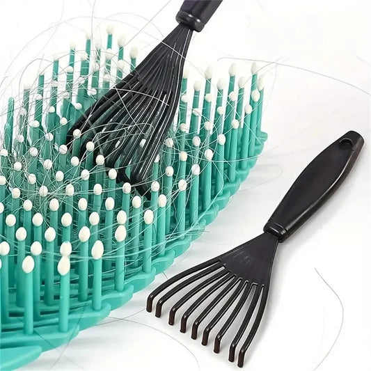 Portable Hair Brush Cleaner Tool | Black Bristle Comb Cleaner Brush Cleaning Tool Peaceful Pleasures Health and Wellness