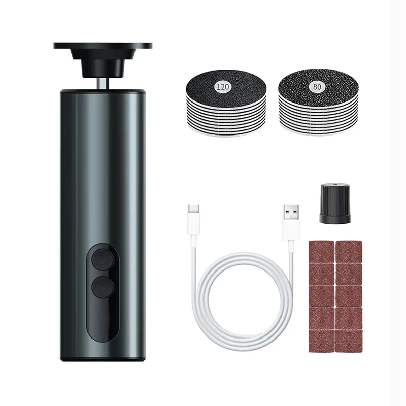 Electric Callus Remover Foot Exfoliation Sander Electric Foot Grinder for Feet Heel File Pedicure Machine Foot Dead Skin Remover Peaceful Pleasures Health and Wellness Black