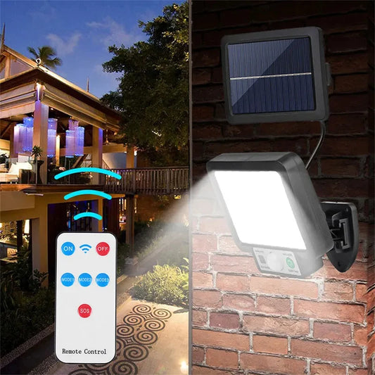Solar LED Wall Light with Motion Sensor – 3-Mode Outdoor Lamp Solar Security Light Peaceful Pleasures Health and Wellness