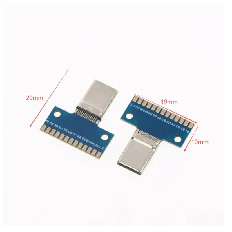New 2Pcs USB 3.1 Type C Connector 24P Male Female Plug Receptacle Adapter To Solder Cable Test Board PCB DIY Adapter Peaceful Pleasures Health and Wellness