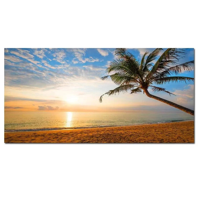 Nature Landscape Canvas Wall Art – Sunshine Forest Lake Print Landscape Canvas Print Peaceful Pleasures Health and Wellness ZLH2557 70x140cm No Frame