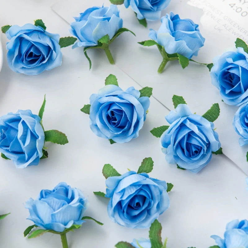 Artificial Silk Rose Heads – Wedding & DIY Decor, 15–30 pcs