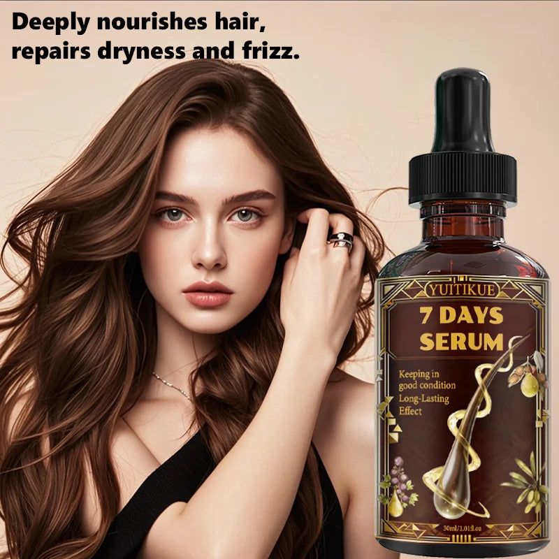 YUITIKUE 7 Days Hair Serum | Natural Plant Extracts Blend | For Long-Lasting Hair Condition & Gentle Daily Nourishment Care 30ml Peaceful Pleasures Health and Wellness