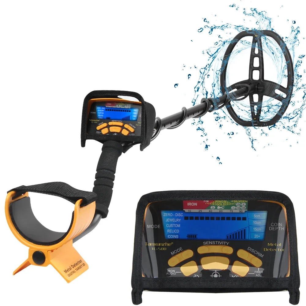 Tanxunzhe TC-500 Metal Detector 100CM Waterproof Underground Professional Gold Detector for Adults Treasure Finder Pinpointing Peaceful Pleasures Health and Wellness NEW TC-500