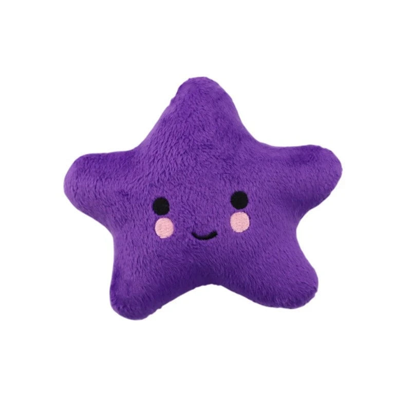 6-Pack Plush Pentagram Squeaky Dog Toys for Small & Medium Dogs