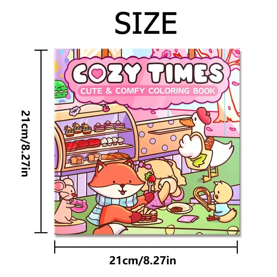 Cozy Times Cute Comfy Patterns Coloring Book Adults Drawing Perfect