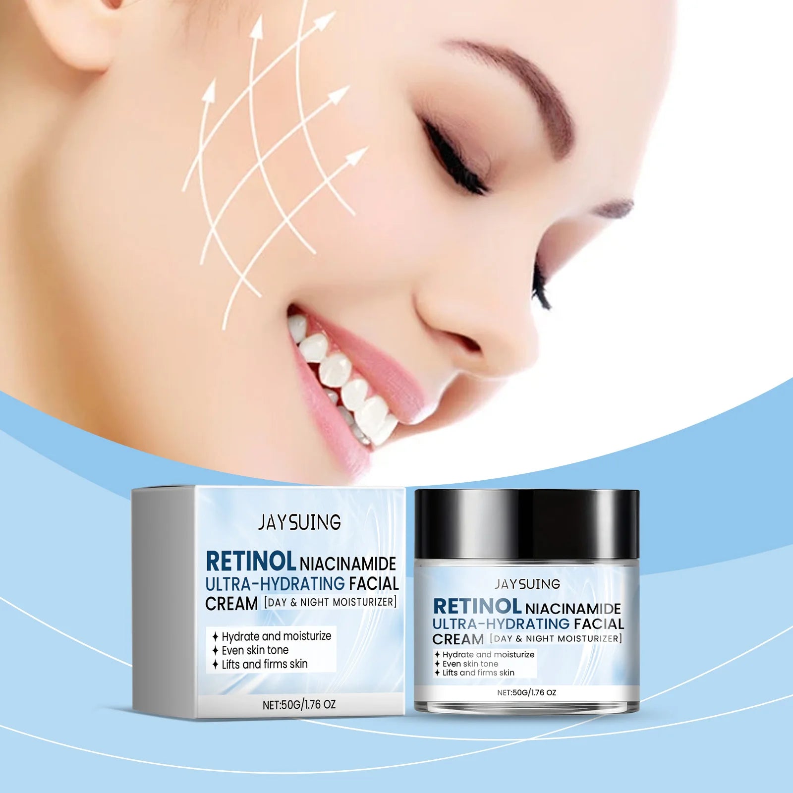 Nicotinamide Face Cream Improve Sagging Dry Skin Anti-Wrinkle Enhances Luster Reduce Dullness Dark Spots Hydrating Facial Cream Peaceful Pleasures Health and Wellness