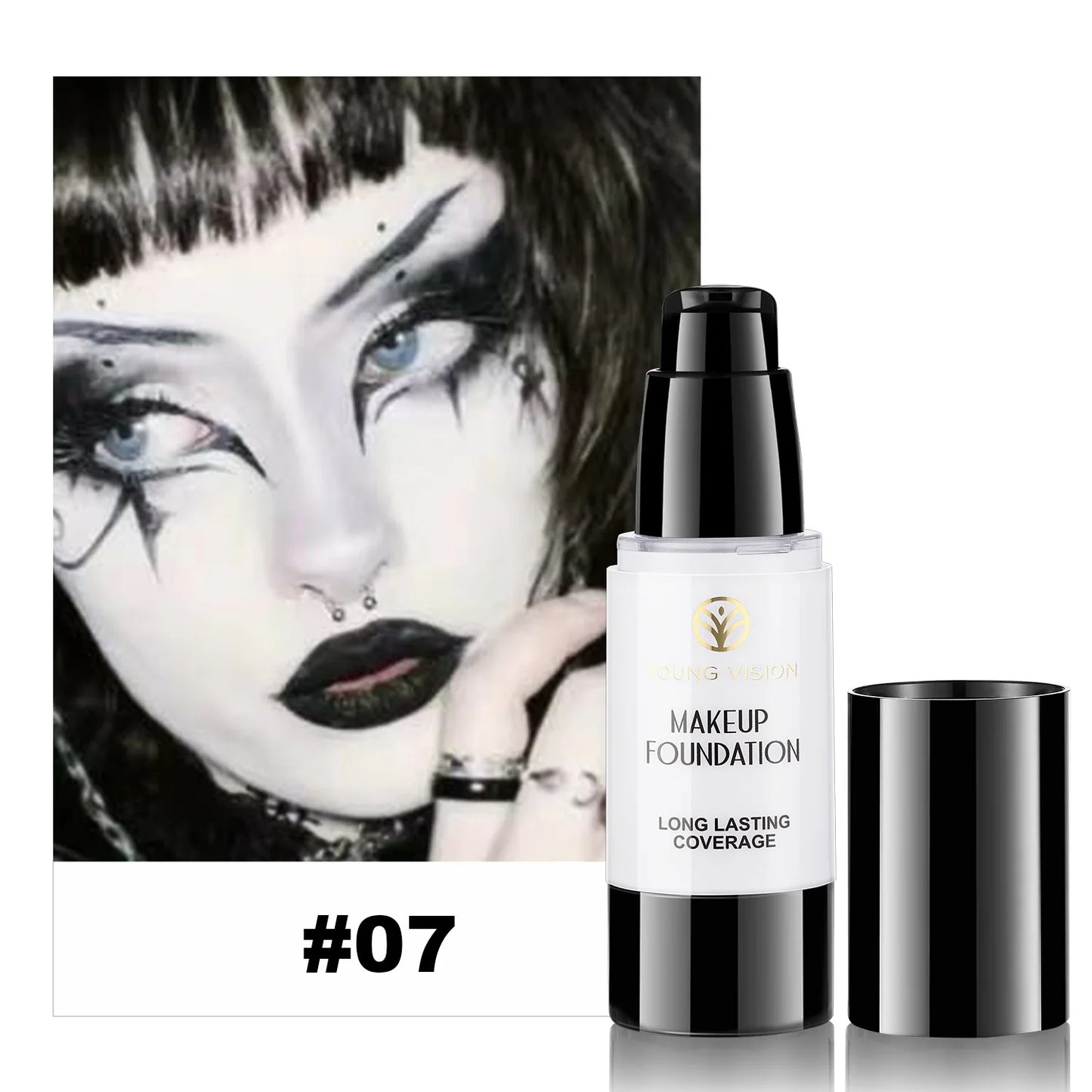 White Matte Liquid Foundation Full Coverage Concealer Base 30ml