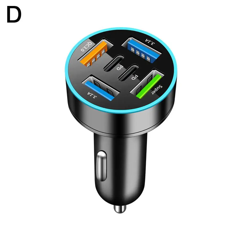 66W USB JMG-PD+QC3.0 Car Digital Display monitoring charger PD Fast Charging Fast Charging Car Mobile Phone Adapter Peaceful Pleasures Health and Wellness D