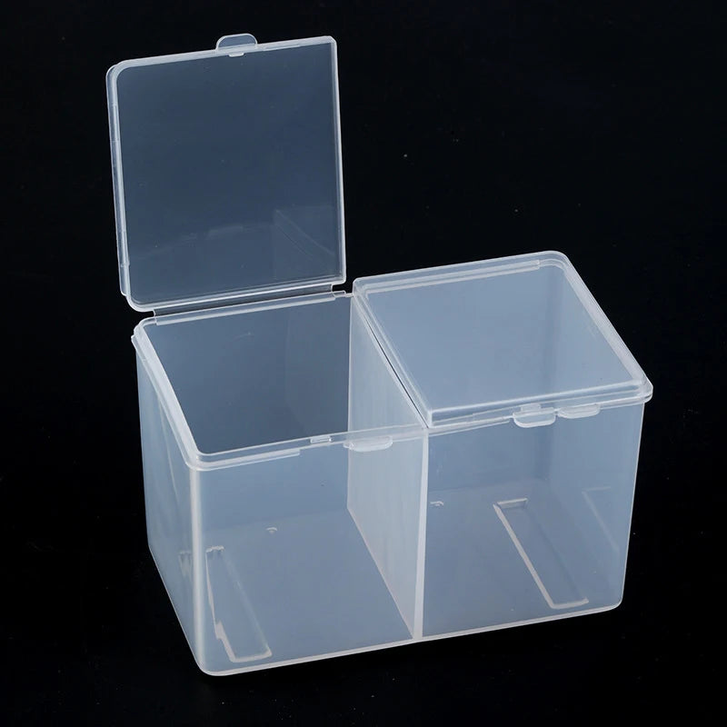 1pc Clear Makeup Storage Box With Lid, 2-grid Dustproof Storage Box For Skincare Makeup And Sundries, Countertop & Vanity Storag Peaceful Pleasures Health and Wellness