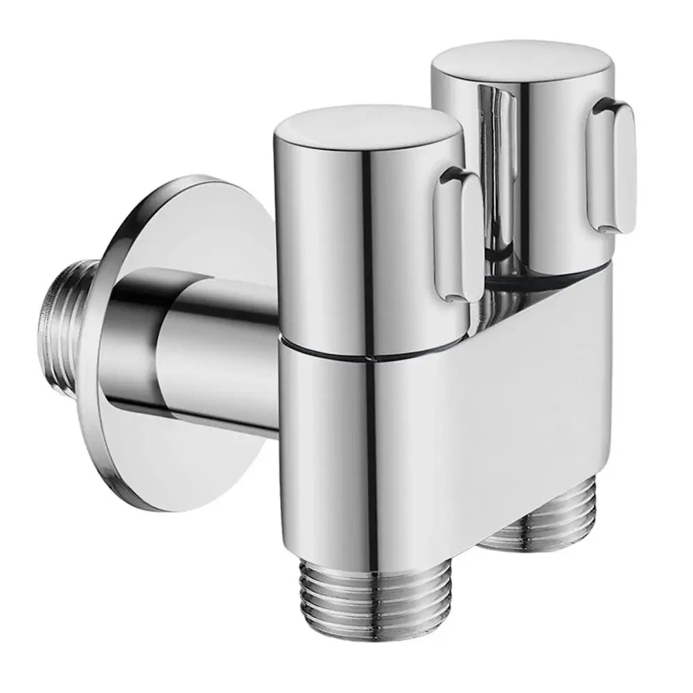 Wall-Mounted Double Outlet Bidet Sprayer & Angle Valve Kit